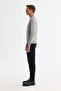 Men's Gray Viscose Crew Neck Knitwear Regular Fit Sweater B005132 - 4