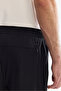 Men's Black Elastic Waistband Side Zipper Pocket Technical Fabric Jogger A61Y3413 - 6