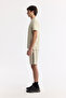 Men's Beige Crew Neck Printed Bi-Stretch Interlock Regular Fit T-Shirt A51Y1131 - 3