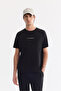 Men's Black Elastic Waist Lace-Up Quick-Drying Anti-Wrinkle Technical Fabric Regular Fit Sweatpants A61Y - 2