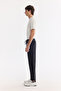 Men's Black Elastic Waistband Side Zipper Pocket Technical Fabric Jogger A61Y3413 - 3