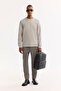 Men's Black Crew Neck Cotton Bi-Stretch Printed Regular Fit Sweatshirt A52Y1215 - 6