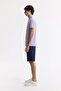 Men's Lilac Non-Curling Polo Neck 100% Cotton Basic Regular Fit T-Shirt B001032 - 2