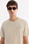 Men's Beige Crew Neck Breathable Soft Touch Printed Regular Fit T-Shirt A61Y1021 - 2