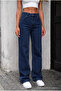 Women's High Waist Snow Wash Lycra Wide Leg Palazzo Jeans - 7