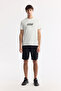 Men's White Crew Neck Printed Rayon Soft Touch Regular Fit T-Shirt A51Y1031 - 6