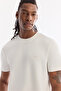 Men's White Crew Neck Bi-Stretch Wrinkle-Free Printed Regular Fit T-Shirt B001040 - 2