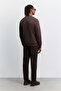 Men's Brown Crew Neck 3 Thread Threaded -4 Degree Resistant Regular Fit Sweatshirt A62Y1291 - 4