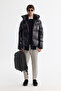 Men's Black Hooded 100% Goose down Water Repellent Windproof -20 Degree Resistant Shiny Comfort F - 8