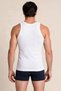 6 Pieces of Men's Combed Cotton White Undershirts Economic Pack in Special Box - 6