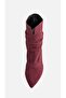 Model Giselle Short-Heeled Boots Genuine Leather Burgundy Suede - 8