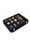 Watch and Prayer Beads Box with 9+ Prayer Beads Compartments, Alcantara Black - 2