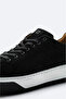 Men's Black 100% Leather Laced Flexible Sole Casual Shoes A32y8007 - 2