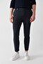 Men's Navy Blue 360 Degree Flexible Side Elastic Waist Suit Pants A32Y3251 - 2