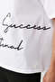 Men's White 100% Cotton Crew Neck Printed Oversize Fit T-Shirt A41Y1038 - 2