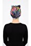 Denim Bow Floral Patterned Ready-To-Wear Turban Hijab Bonnet Suitable for Medical Use - 5
