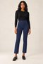 Women's High Waist Slimming Spanish Flare Pants - Flexible Cotton Fabric with Elastic Waist and Hidden Zipper Fabric Pants