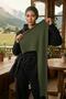Combed Cotton Boneli Ready-Made Combed Cotton Hooded Shawl Two-Piece Set, Ps-57, Khaki