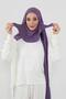 Neck-Covering Veil Feature Combed Cotton Boned Shawl, Ps-58, Purple 2 - 8