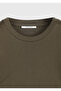 Khaki Plain 100% Cotton T-Shirt - 7
