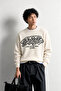 Supply - Beige - Oversize Fit Crew Neck - Men's Sweatshirt - 4