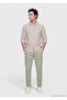 Beige Plain Casual Fit Long Woven Casual 100% Linen Shirt - 2