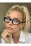 Lille Black Oval Ellipse Trend Model Blue Light Protection Glasses