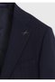 Navy Blue Striped Zeroweight Slim Fit 100% Wool Suit - 7