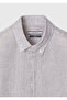 Beige Plain Casual Fit Long Woven Casual 100% Linen Shirt - 7
