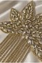 Crystal Stone Flower Applique with Hanging Elements - 3