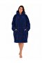 Wellsoft Hooded Wearable Tv Blanket Unisex over Size-Navy Blue