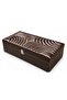 Watch Box 12-Piece Pull-Up Leather Urban Wave Patterned Dark Brown - 2