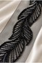 Embroidered Ribbon Accessory with Leaf Pattern on Tulle (1 Meter) - 2