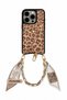 Hera iPhone 16 Pro Max Compatible Leopard Magsafe Wallet, Scarf Chain Strap, Oval Case 3-Piece Cream Set