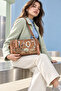 Zely Women's Printed Parachute Fabric Cylinder Model Shoulder Bag Brown - 3