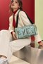 Zely Women's Printed Parachute Fabric Cylinder Model Shoulder Bag Mint Green - 3