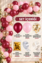 Pink-Burgundy-Transparent - Transparent Birthday Balloon Chain with Gold Confetti - 5