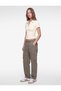 Modal Fabric Buttoned Short Sleeve Draped Polo Collar T-Shirt