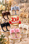 3-Pack Lovely Indoor Women's Slippers Home Slippers Soundproof Sole Soft Comfortable Slippers