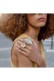 Zr Model Floral Resin Patterned 2-Piece Ring Set (Size 17)
