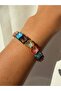 Clover Stone Rubber Bracelet — Orange