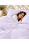 Double Hotel Type 83 Thread Cotton Satin Lilac Duvet Cover Set with Elastic 160cm - 3