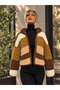 Handmade Coffee & Cream Chunky Fleece Hooded Cardigan - 3