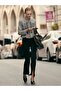 73037 Zipper Detailed Flare Pants