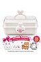 Children's Jewelry and Buckle Organizer Automatic Pop-Up Organizer Box 27X15X15 cm Pink Portable Multi-Compartment Storage Bag-Duck Model