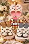 3-Pack Lovely Indoor Women's Slippers Home Slippers Soundproof Sole Soft Comfortable Slippers