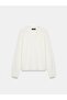 10640 Crew Neck Soft Textured Sweater-Ecru - 5