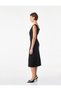 Asymmetrical Collar Sleeveless Gathered Dress - 2