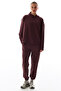 Brown High-Waisted Elastic Cuffed Sweatpants - 5