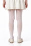 Girl's White Mini Dotted Polka Dot Mousse Pantyhose - 3